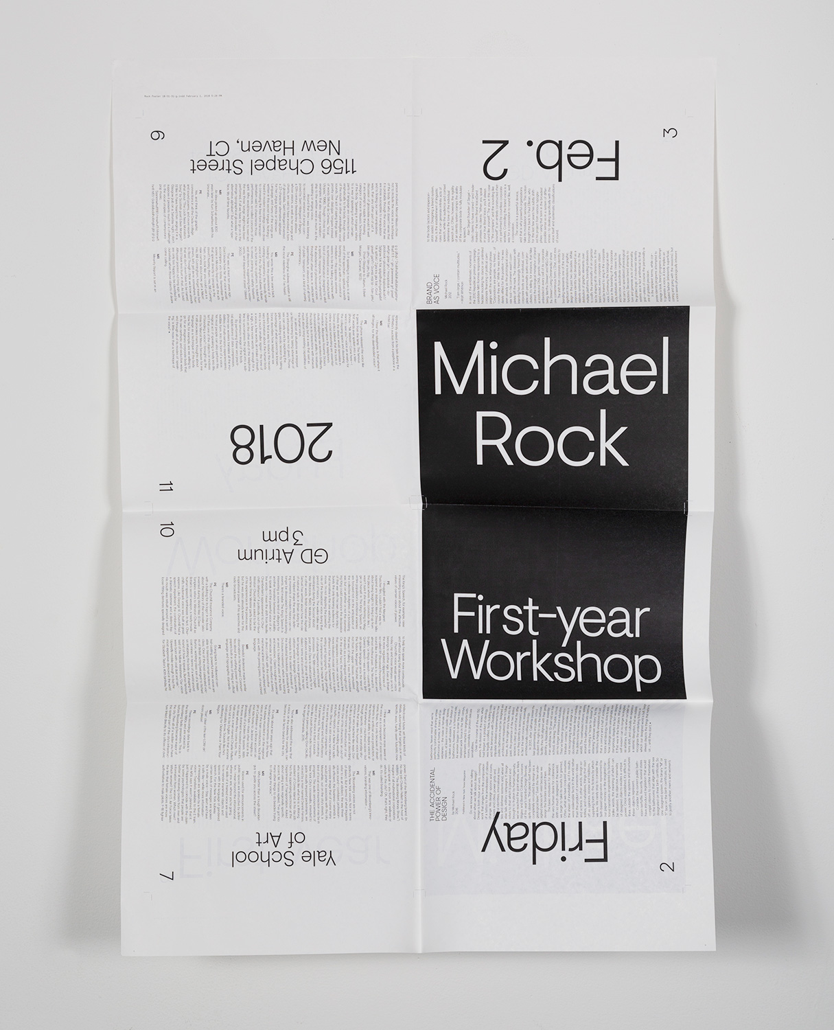 Michael Rock poster on the wall